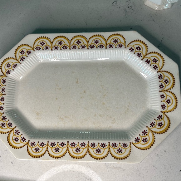 Independence Ironstone Server Plate w/2  sized Creamers Castle Ton, Japan - Picture 10 of 10